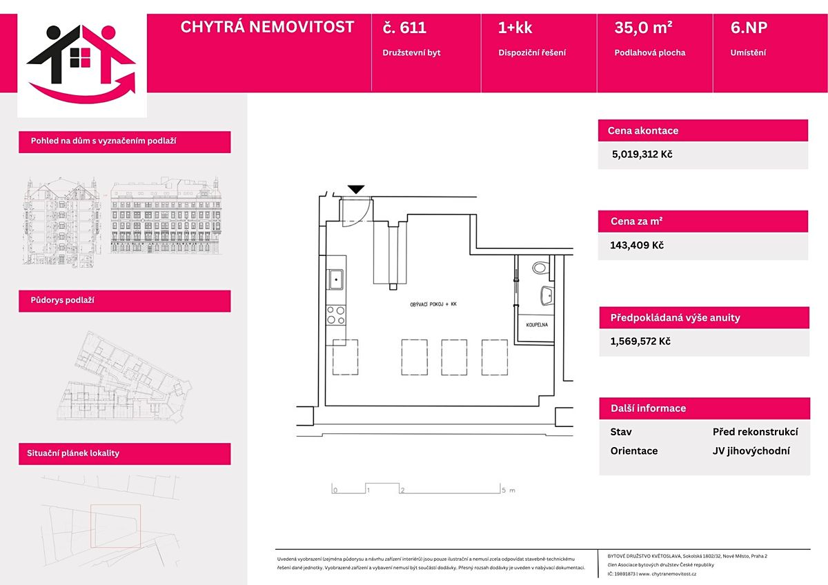 Prodej bytu 1+kk 35 m² – fotografie 3