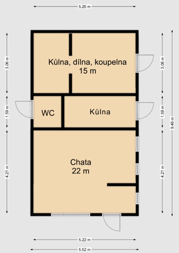 Prodej chaty 50 m², pozemek 670 m² – fotografie 5