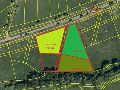 Prodej stavebního pozemku 1891 m²