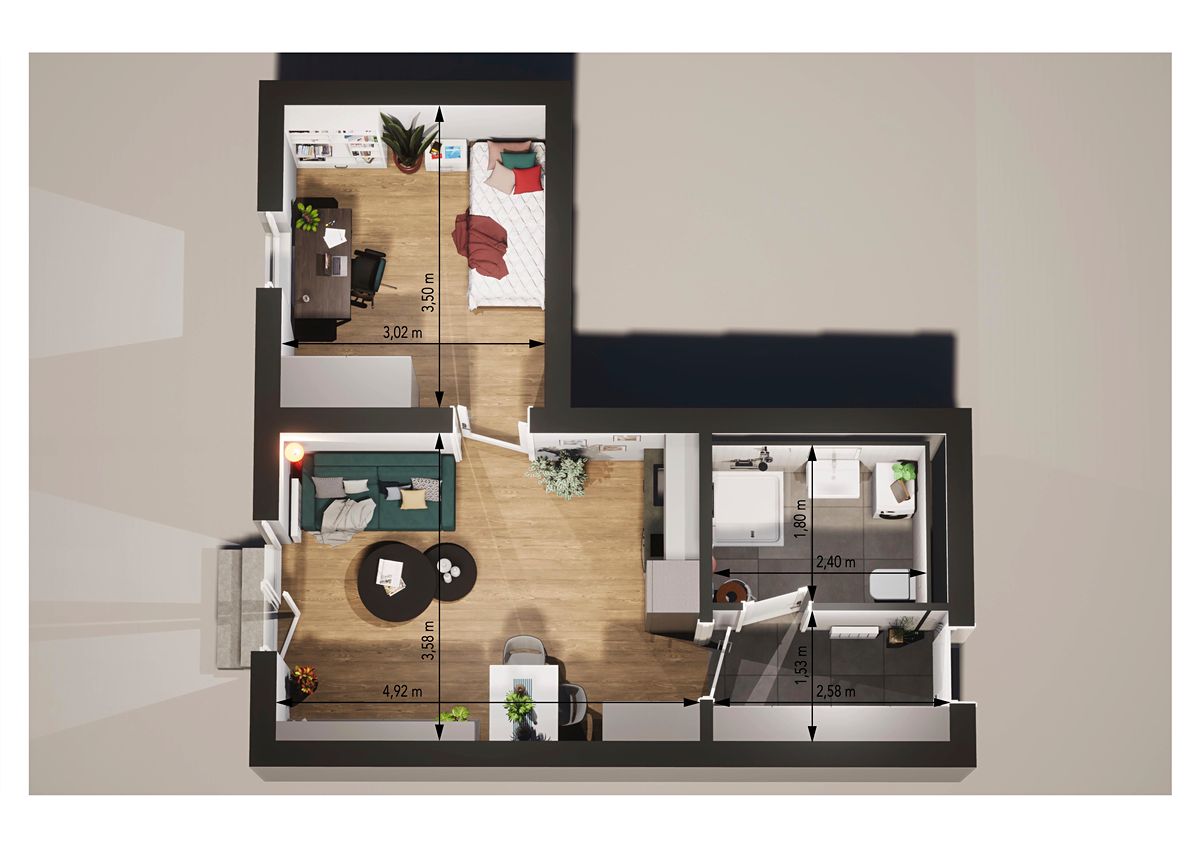 Prodej bytu 2+kk 39 m²
