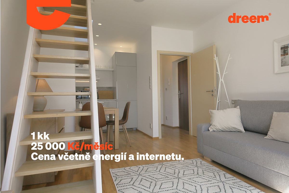 Pronájem bytu 1+kk 31 m² (Podkrovní)