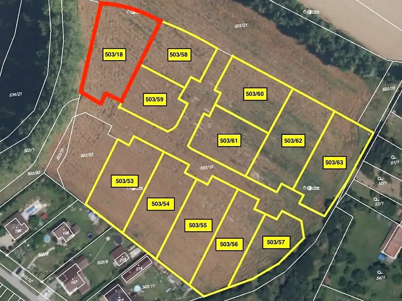 Prodej stavebního pozemku 1495 m², Sobčice – náhled fotky 2