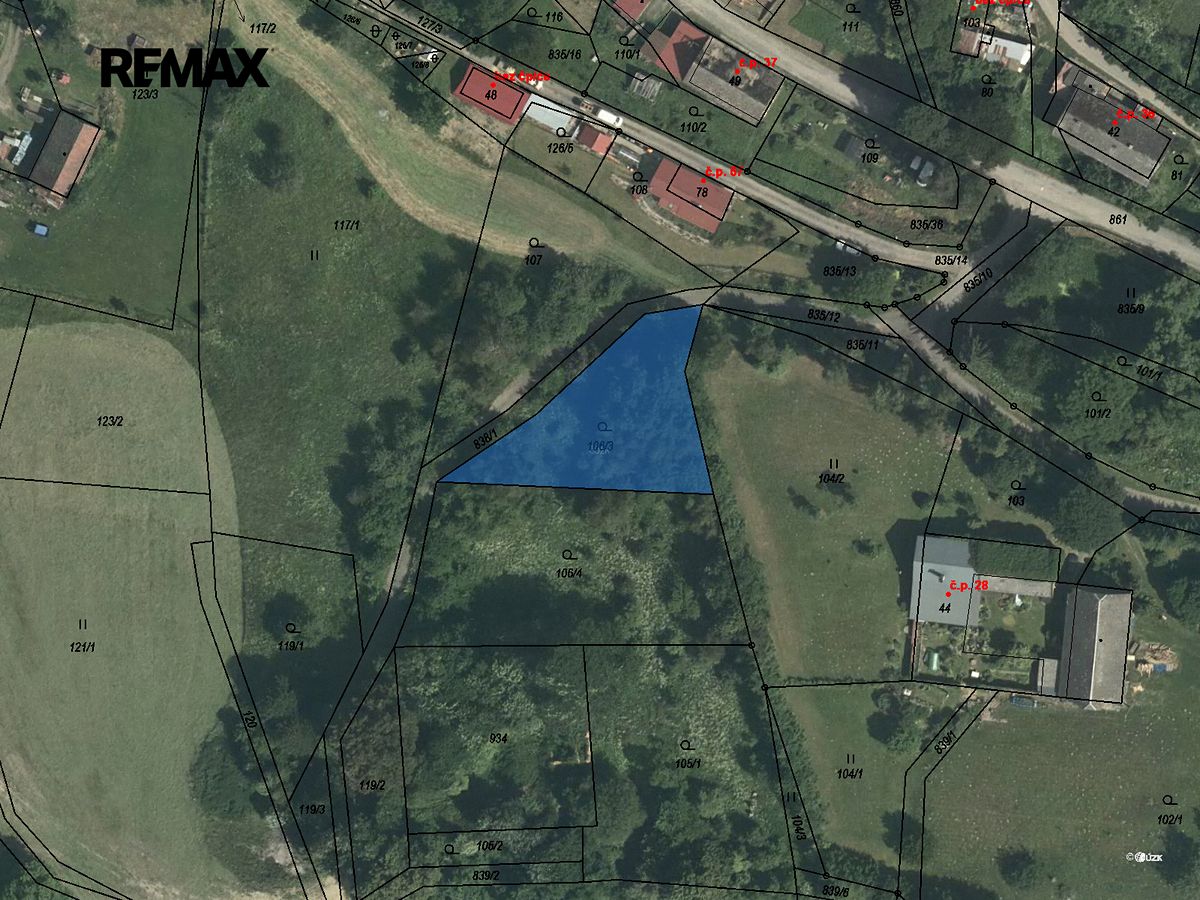 Prodej stavebního pozemku 845 m² – fotografie 3