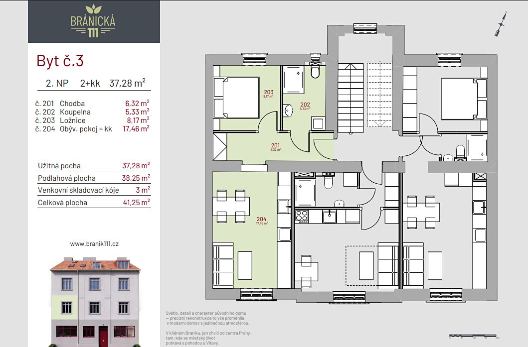 Prodej bytu 2+kk 41 m² – fotografie 4