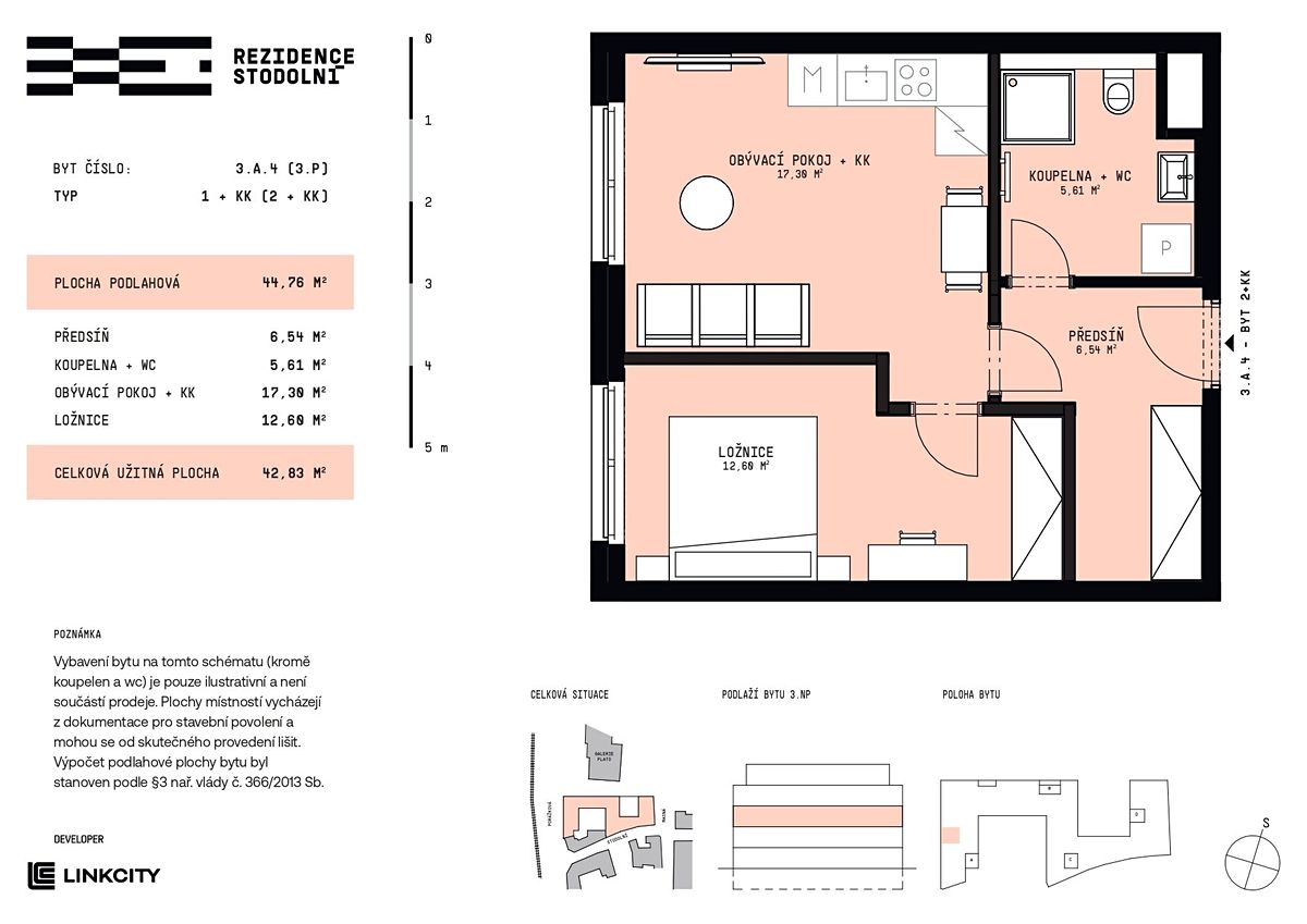Prodej bytu 2+kk 43 m² – fotografie 3