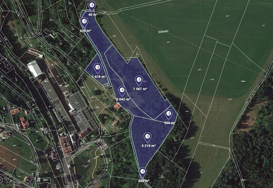Prodej lesa 21530 m²