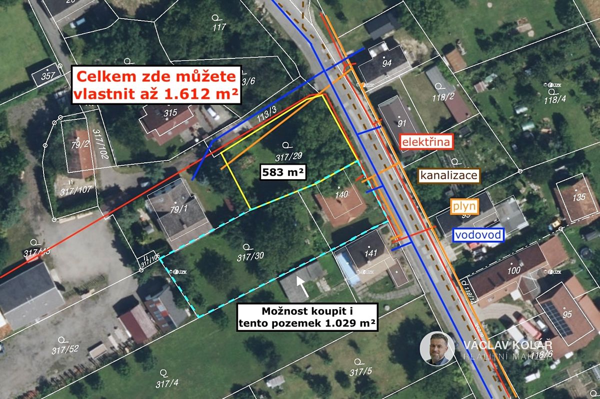 Prodej stavebního pozemku 583 m² – fotografie 3