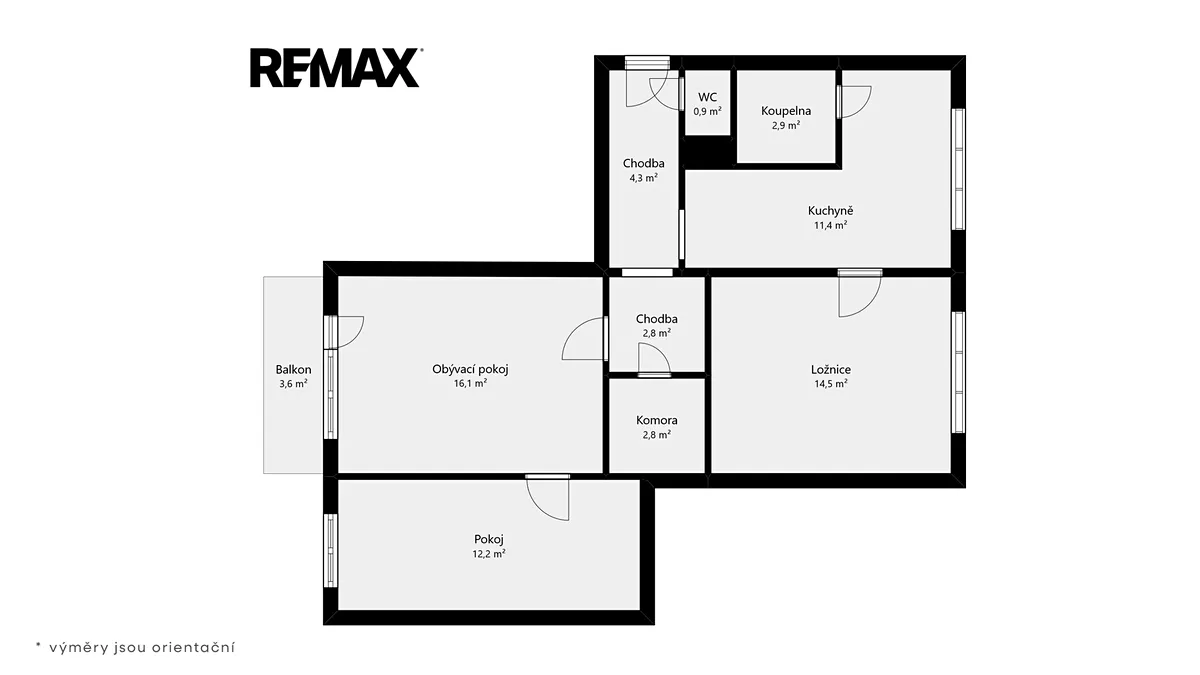Prodej bytu 3+1 73 m² – pohled 2
