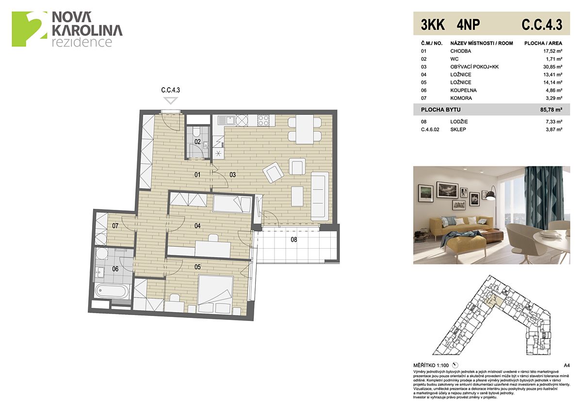 Prodej bytu 4+kk 99 m² – fotografie 4