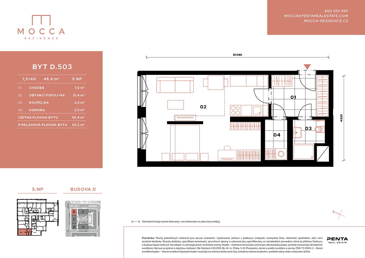 Prodej bytu 1+kk 45 m² – fotografie 2
