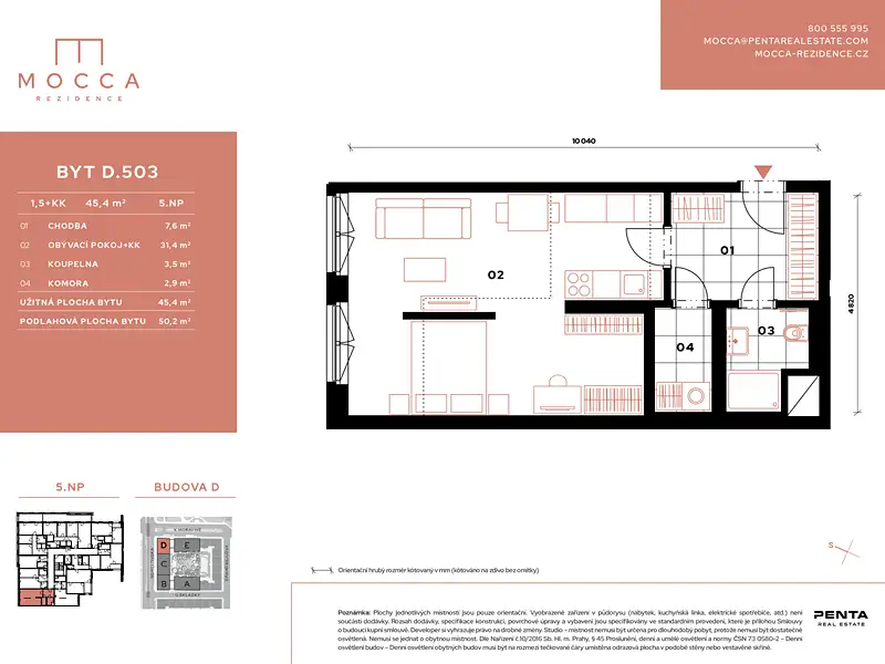 Prodej bytu 1+kk 45 m², Praha – náhled fotky 2