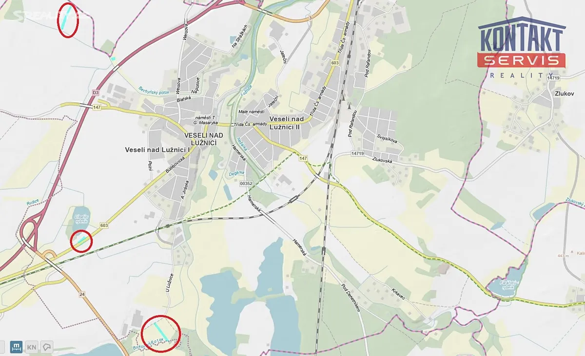 Prodej pole 11315 m², Veselí nad Lužnicí