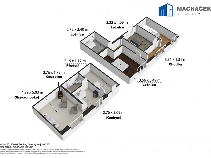 Prodej rodinného domu 120 m², pozemek 626 m², Trmice – náhled fotky 3