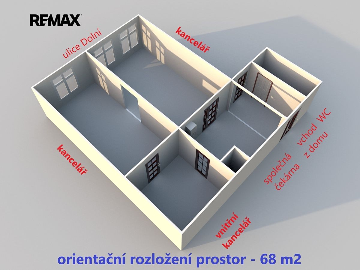 Pronájem kanceláře 58 m² – fotografie 3