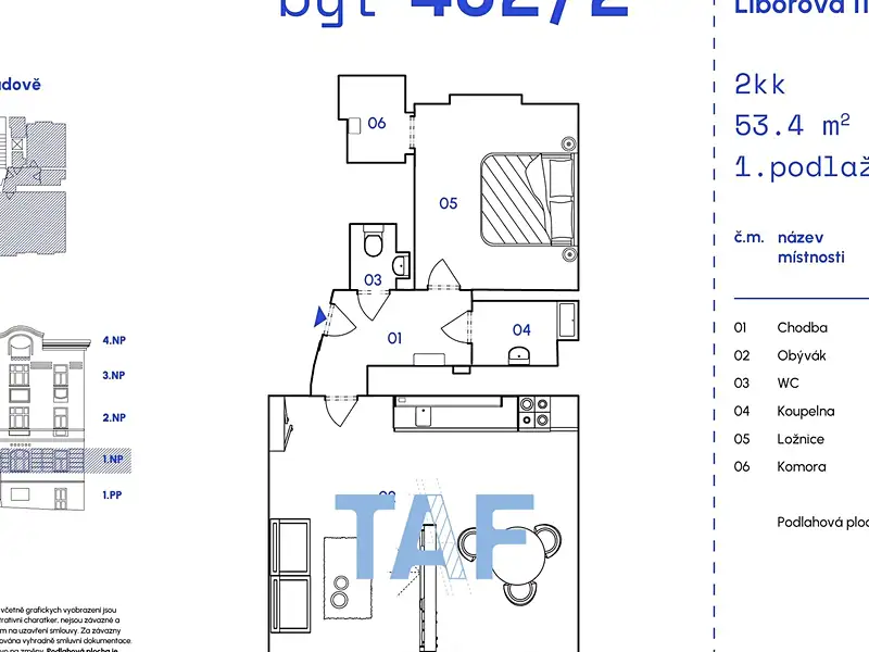 Prodej bytu 2+kk 53 m², Praha – náhled fotky 3