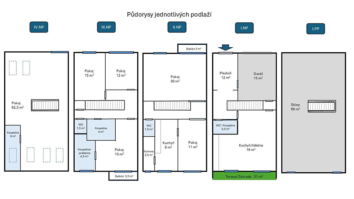 Prodej rodinného domu 260 m², pozemek 160 m² – fotografie 2