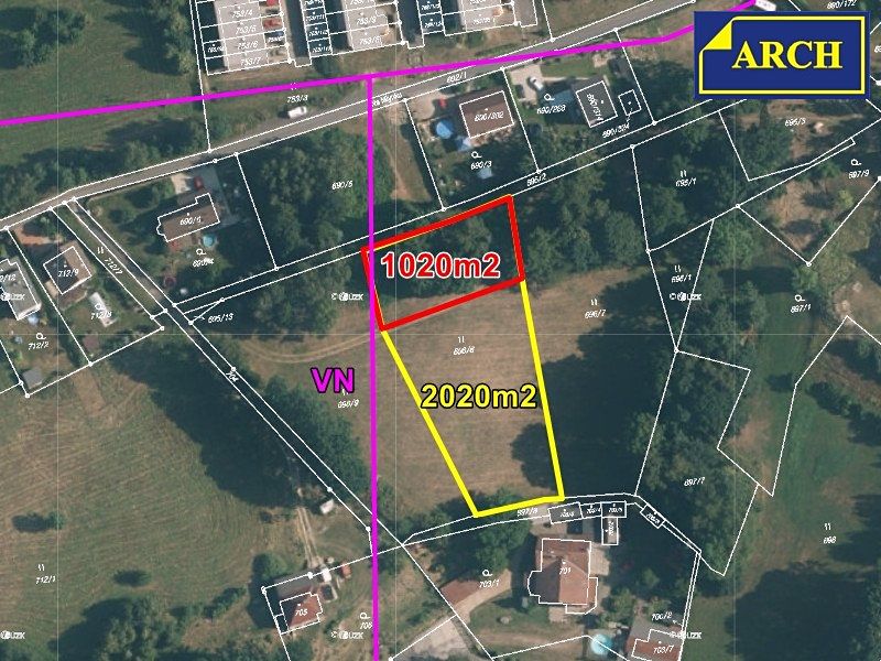 Prodej stavebního pozemku 1217 m²