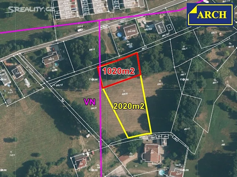 Prodej stavebního pozemku 1217 m², Liberec
