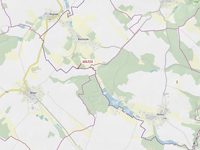 Dražba  pozemku 1 043 m²