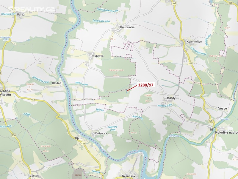 Dražba  lesa 1 729 m²