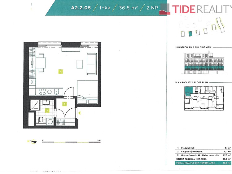 Prodej bytu 1+kk, 36 m² (2 z 16)