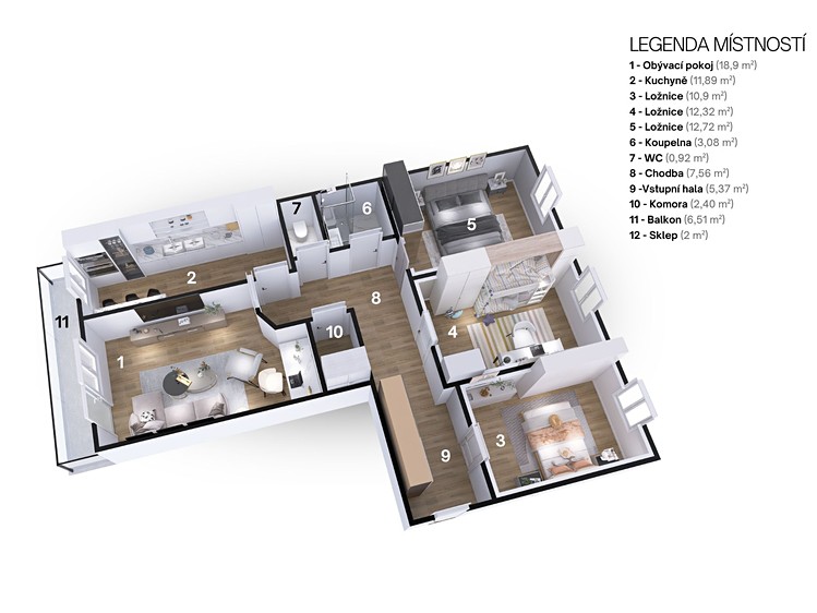 Квартира 4+1 на продаж, 85 м² (16 з 17)
