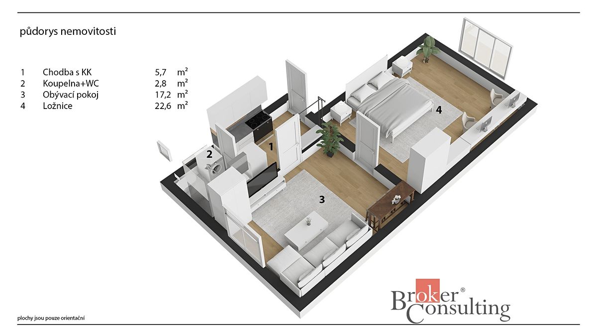 Prodej bytu 1+1 59 m² – fotografie 3
