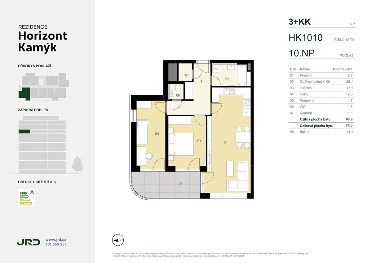 Prodej bytu 3+kk 70 m² – fotografie 2