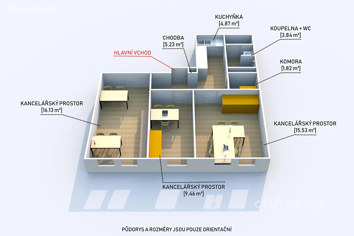 Pronájem kanceláře 59 m² - Widok 5