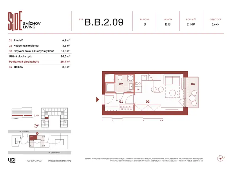 Prodej bytu 1+kk 29 m², Praha – náhled fotky 2