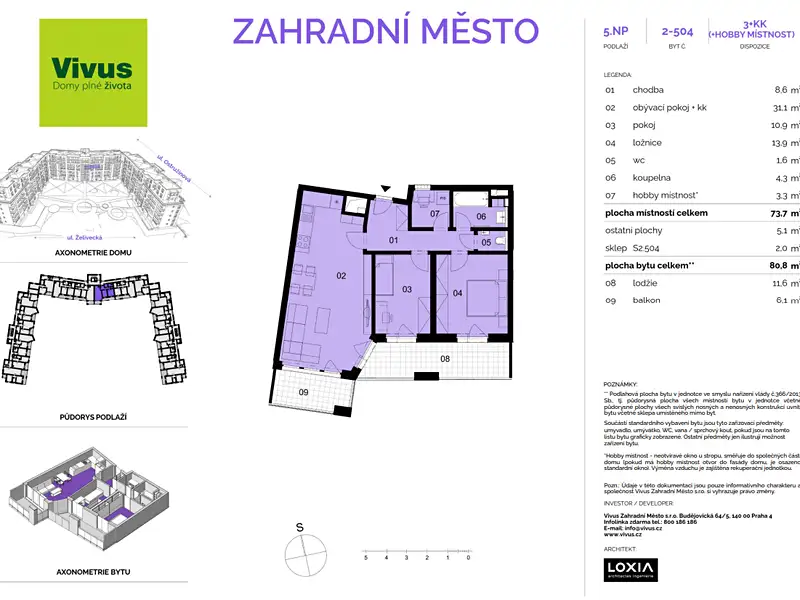 Prodej bytu 3+kk 81 m², Praha – náhled fotky 2