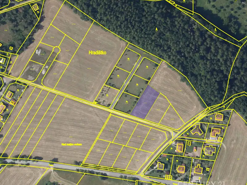 Prodej stavebního pozemku 1608 m², Hradištko – náhled fotky 2