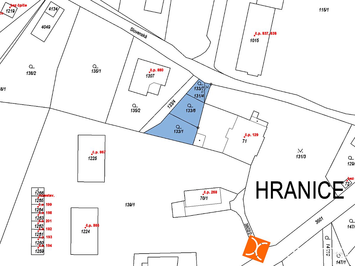 Prodej stavebního pozemku 427 m² – fotografie 3