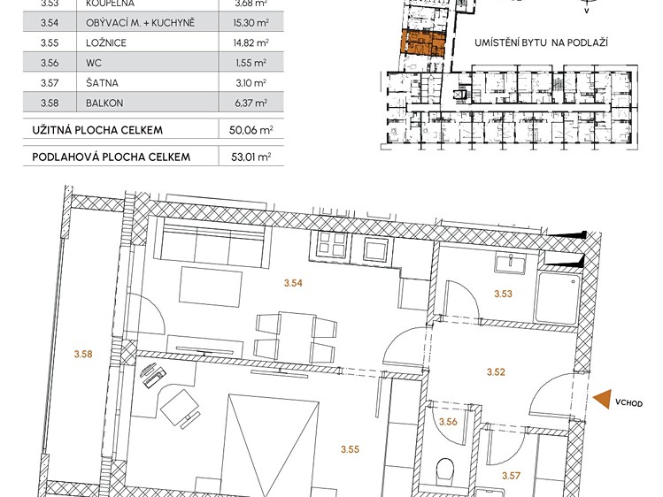 Квартира 2+kk на продаж, 50 м² (11 з 11)