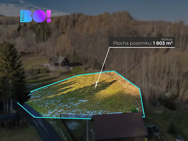 Prodej stavebního pozemku 1803 m², Milíkov – náhled fotky 3