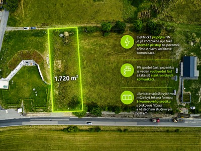 Prodej  stavebního pozemku 1 720 m² — photo 2
