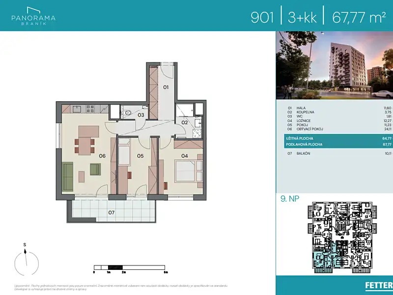 Prodej bytu 3+kk 65 m², Praha – náhled fotky 2