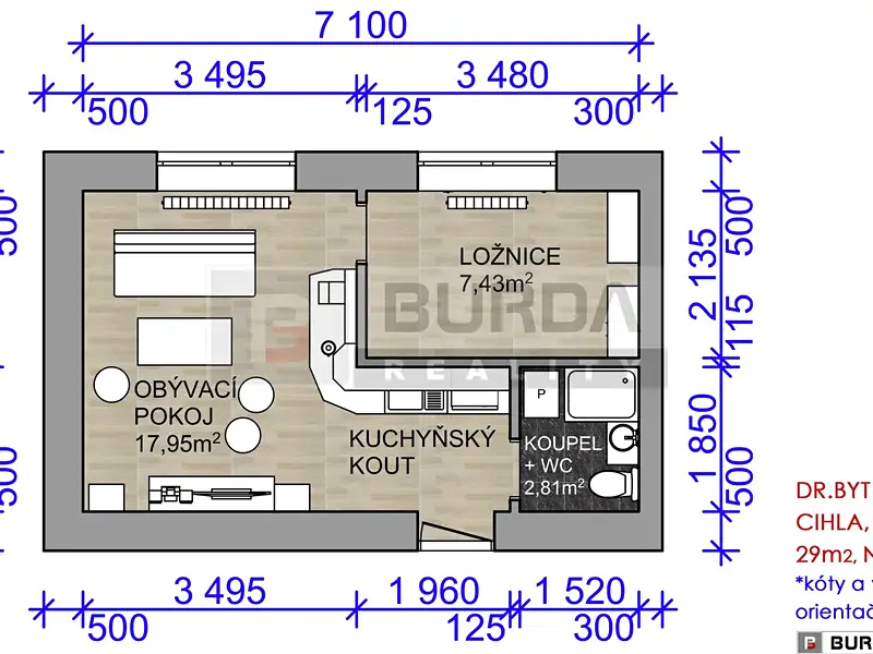 Prodej bytu 2+kk 30 m², Neratovice – náhled fotky 3