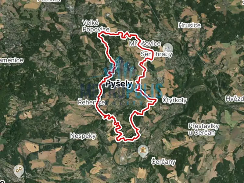Prodej stavebního pozemku 1000 m², Pyšely – náhled fotky 3