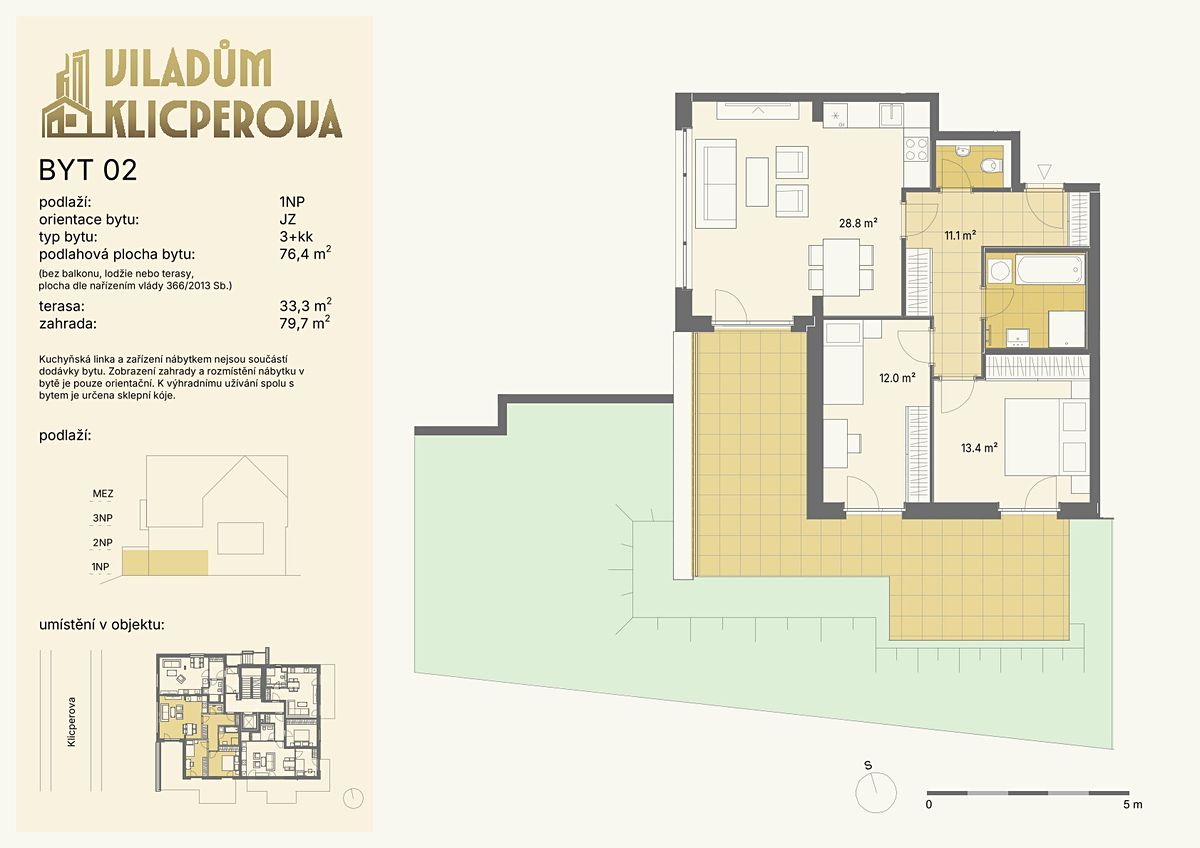 Prodej bytu 3+kk 76 m² – fotografie 4