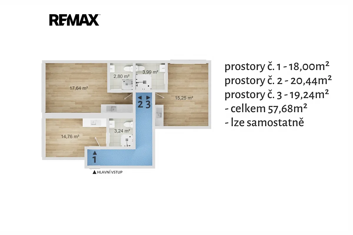 Pronájem obchodního prostoru 20 m², U Stadionu