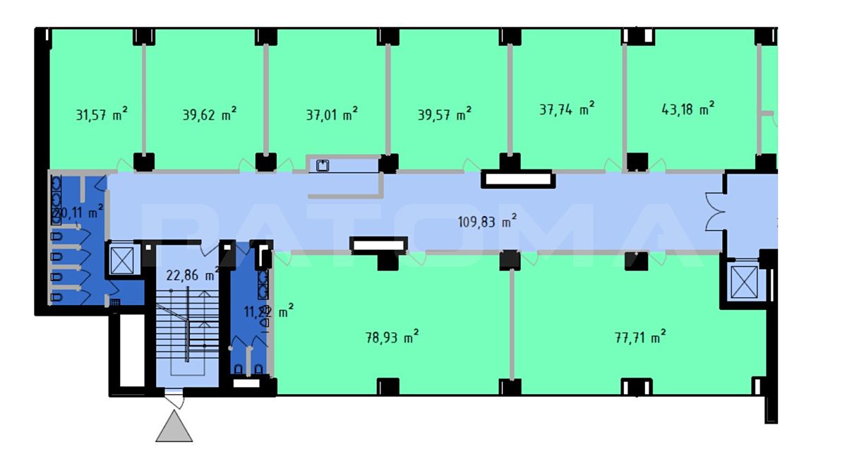 Pronájem kanceláře 526 m² – fotografie 3