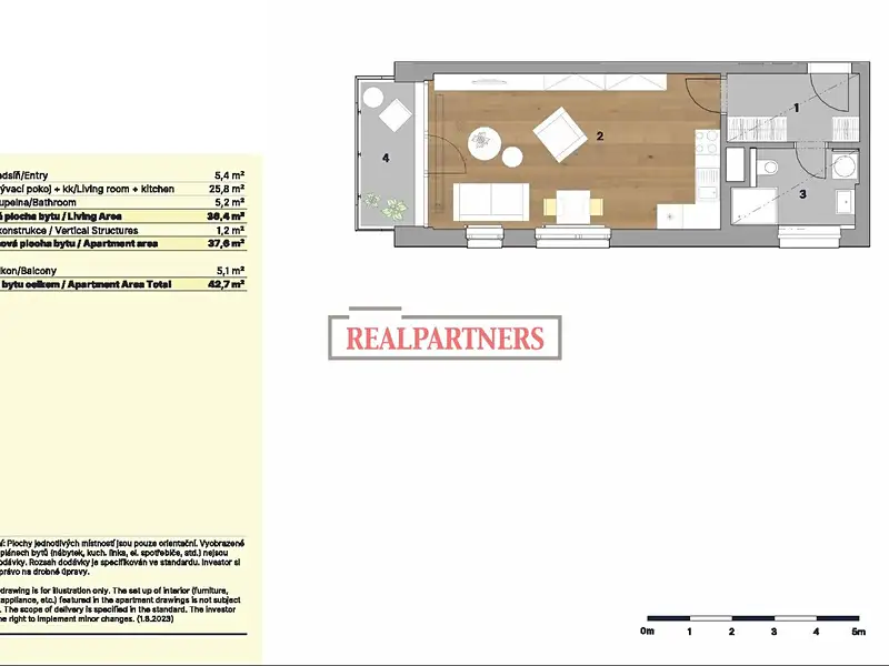 Prodej bytu 1+kk 38 m², Praha – náhled fotky 2