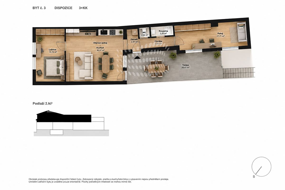 Prodej bytu 3+kk 73 m² – fotografie 2