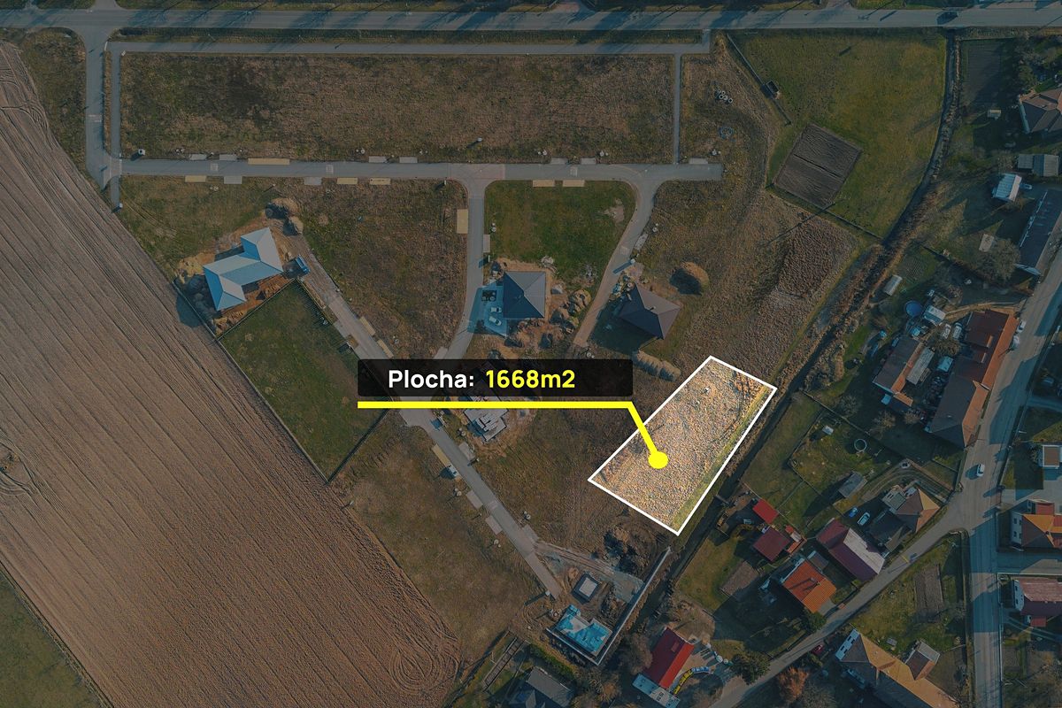 Prodej stavebního pozemku 1668 m²