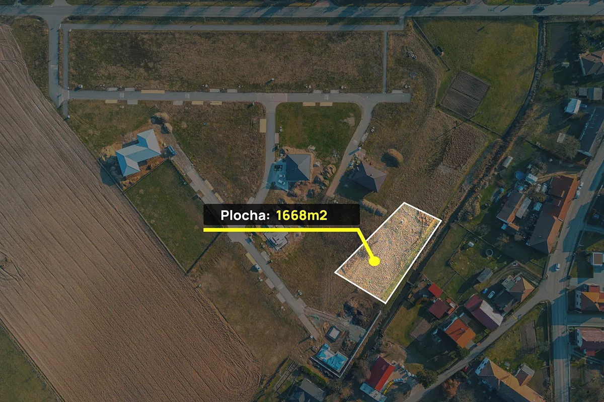 Prodej stavebního pozemku 1668 m²