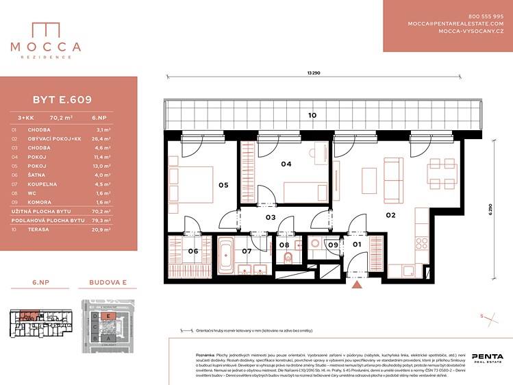 Wohnung 3+kk zum Kauf, 70 m² (2 von 5)