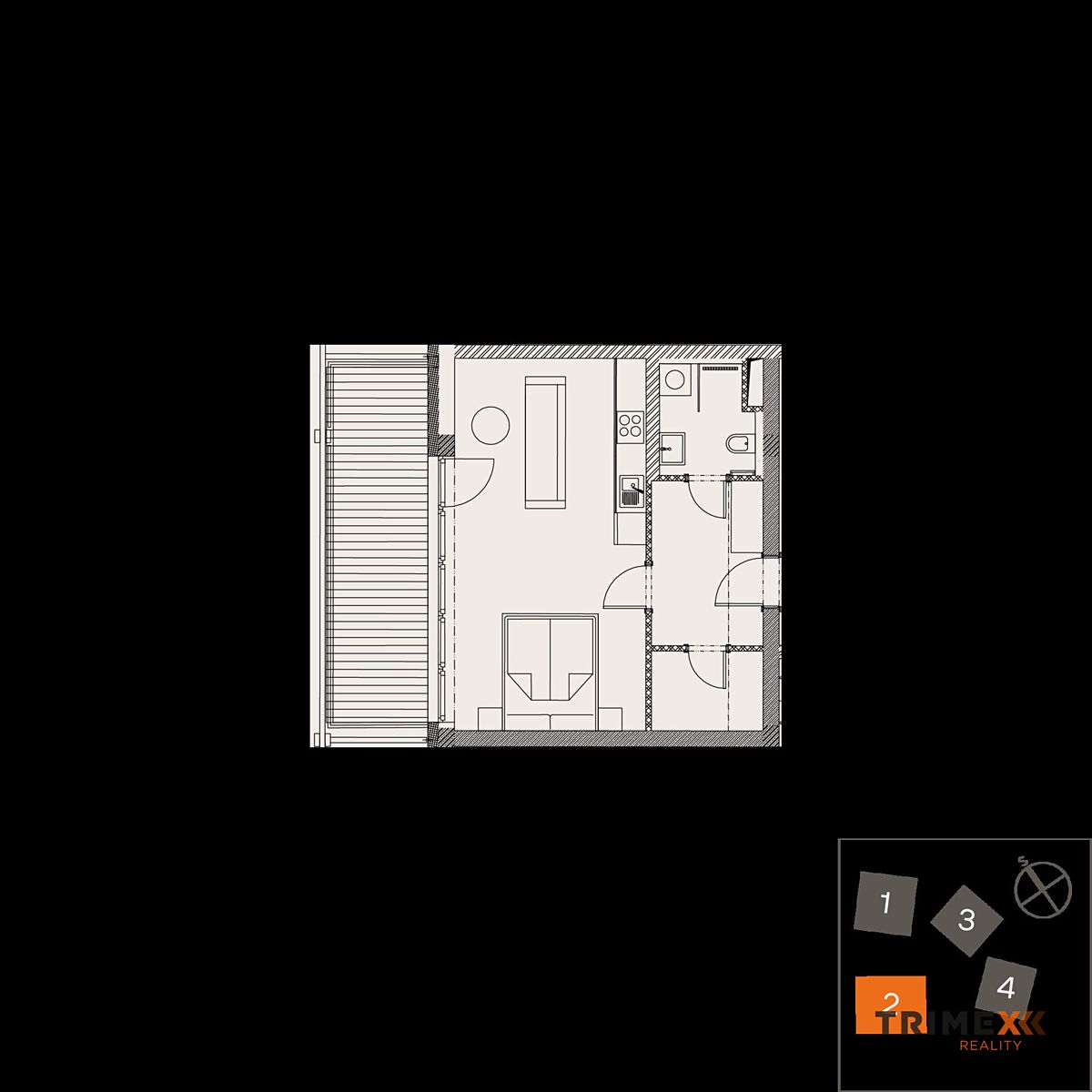 Prodej bytu 1+kk 39 m² – fotografie 3