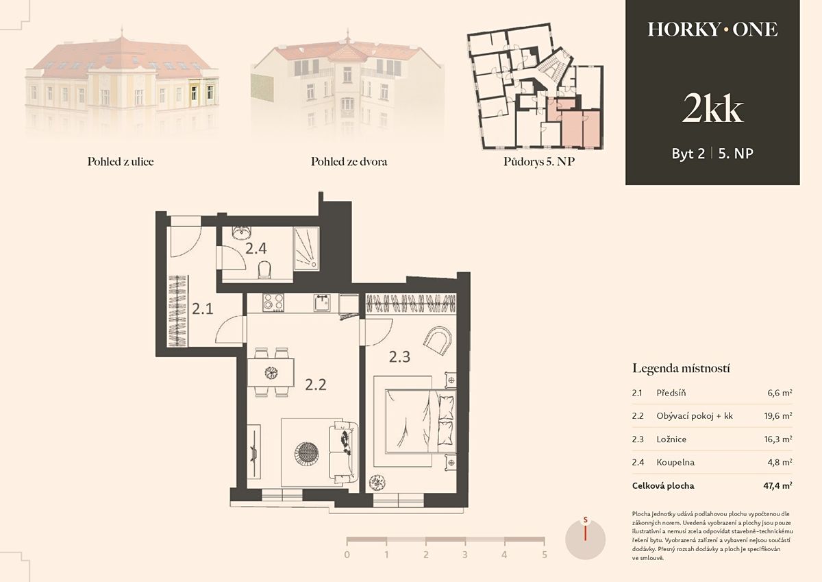 Prodej bytu 2+kk 47 m² – fotografie 3