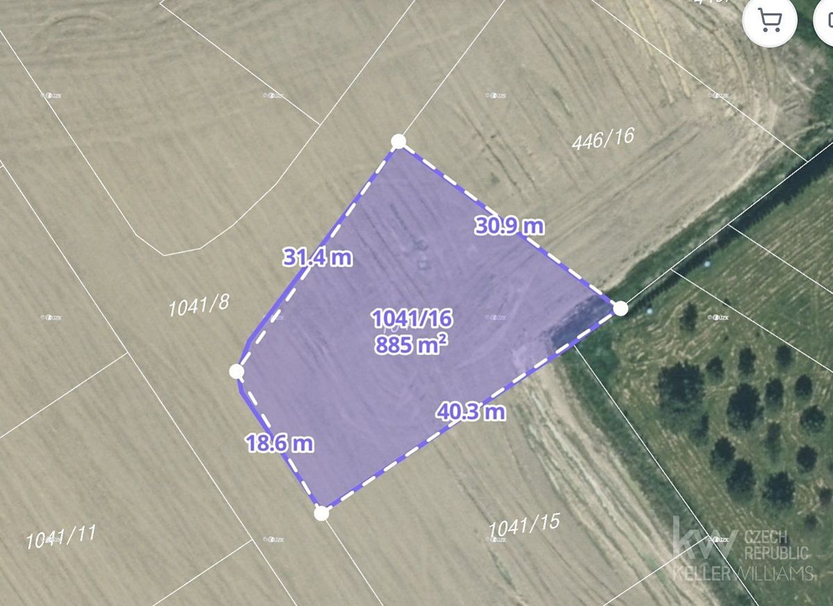 Prodej stavebního pozemku 885 m², Mokrouše – fotka 1 z 3